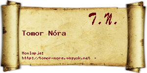 Tomor Nóra névjegykártya