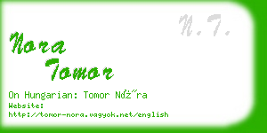 nora tomor business card